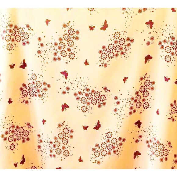 ULTRA PINK Peach Sheer Batwing Top Sz XL Purple Butterly Floral Print - Picture 2 of 5